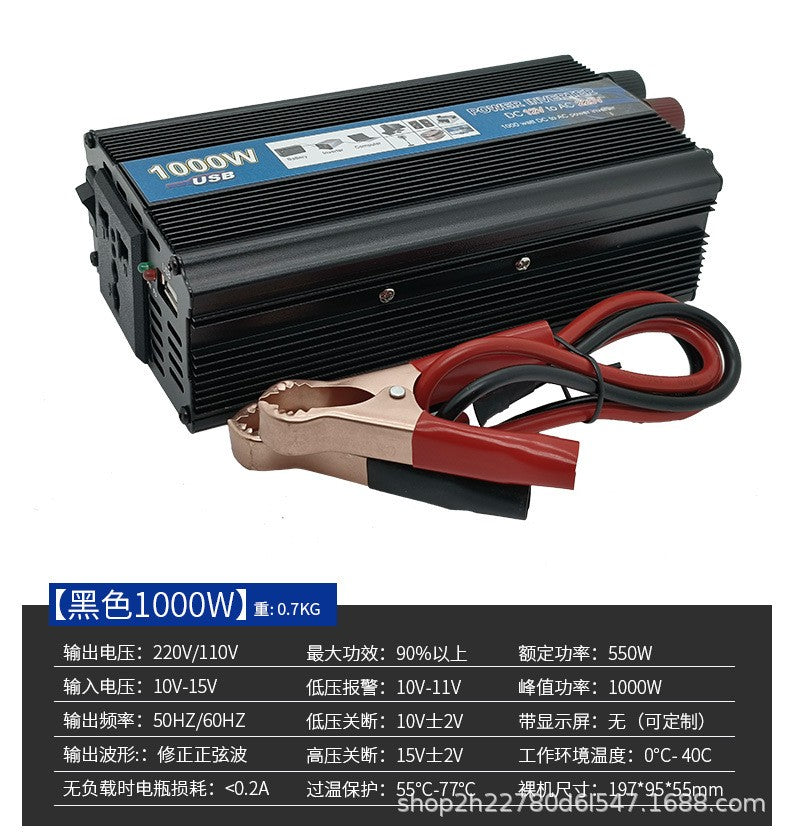 Venda quente onda de corda de correção 12V para 220V inversor solar 500W1000W2