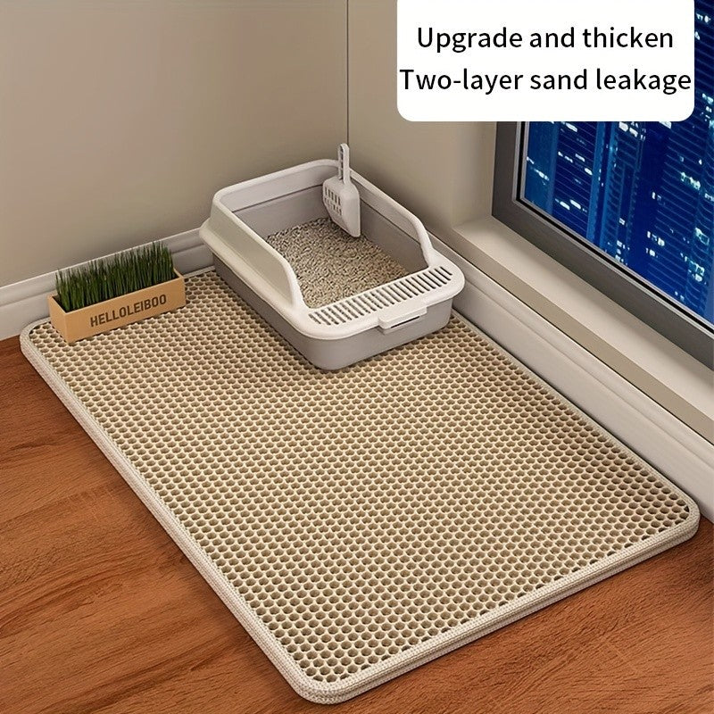 Tapete de areia para gatos de tamanho grande, design avançado de favo de mel de
