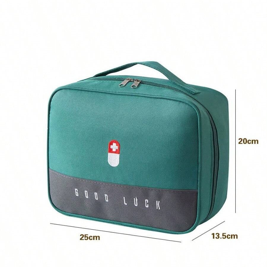 Bolsa médica portátil para viagem, kit de primeiros socorros à prova d'água, grande capacidade, organizador de armazenamento de medicamentos, bolsa de emergência para acampamento