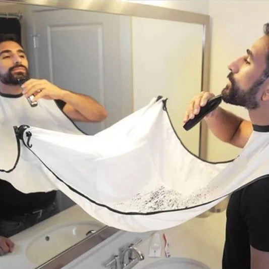 Avental de barbear masculino, capa coletora de barba, cuidados com o rosto, cabe