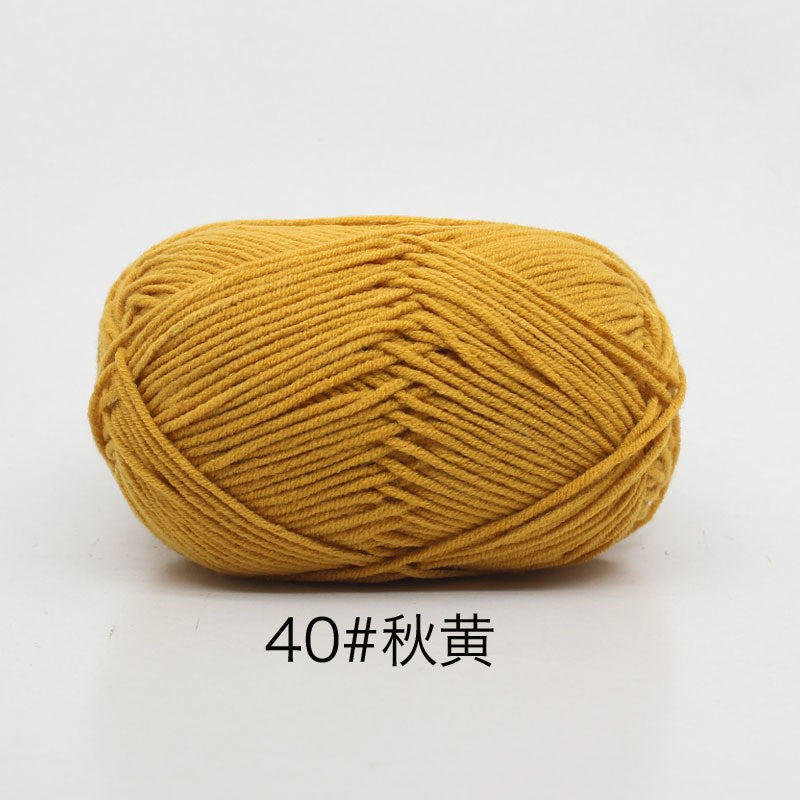 40-50 g/conjunto 4 camadas de algodão de leite (80%) fio de tricô bordado ting