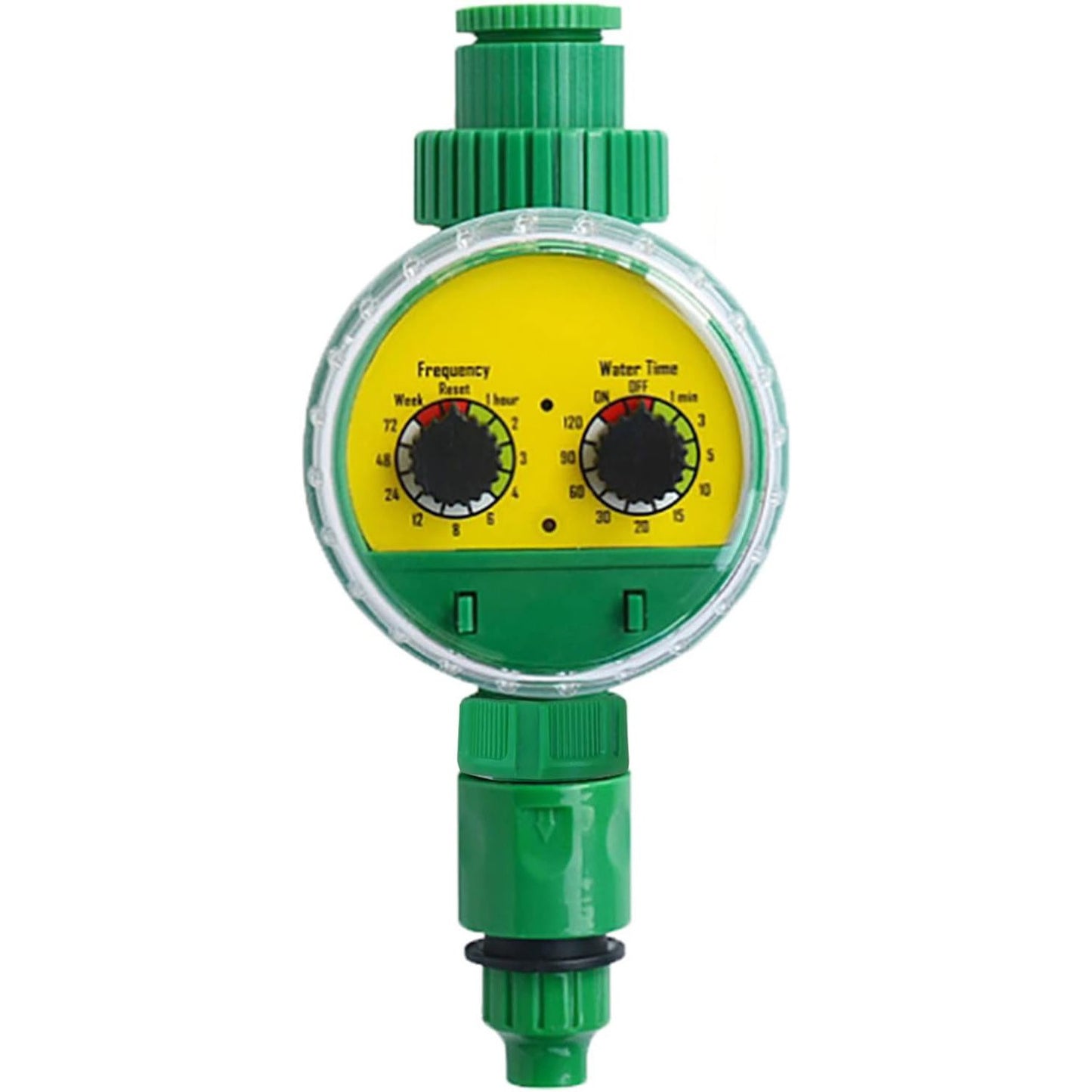 Mangueira de rega automática eletrônica de jardim de plástico verde ao ar liv