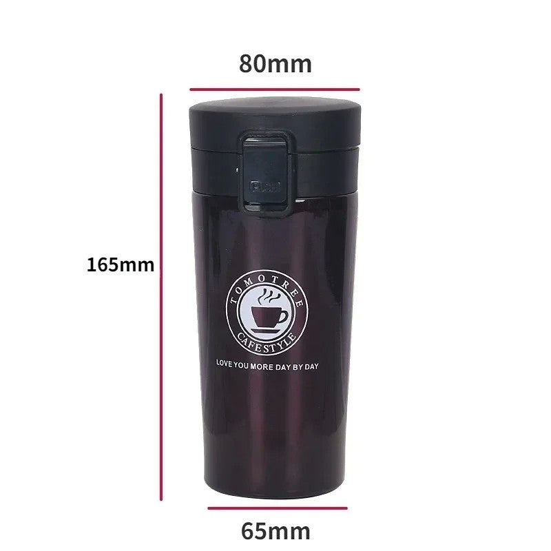 Garrafa térmica à prova de vazamento, caneca térmica de 380/510ml, parede dup