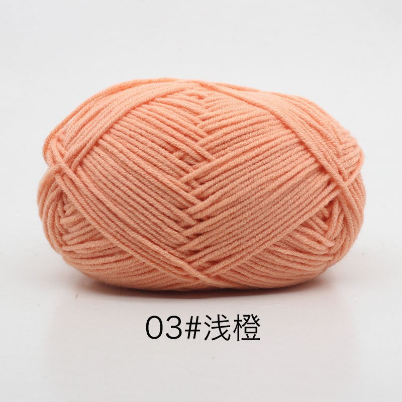 40-50 g/conjunto 4 camadas de algodão de leite (80%) fio de tricô bordado ting