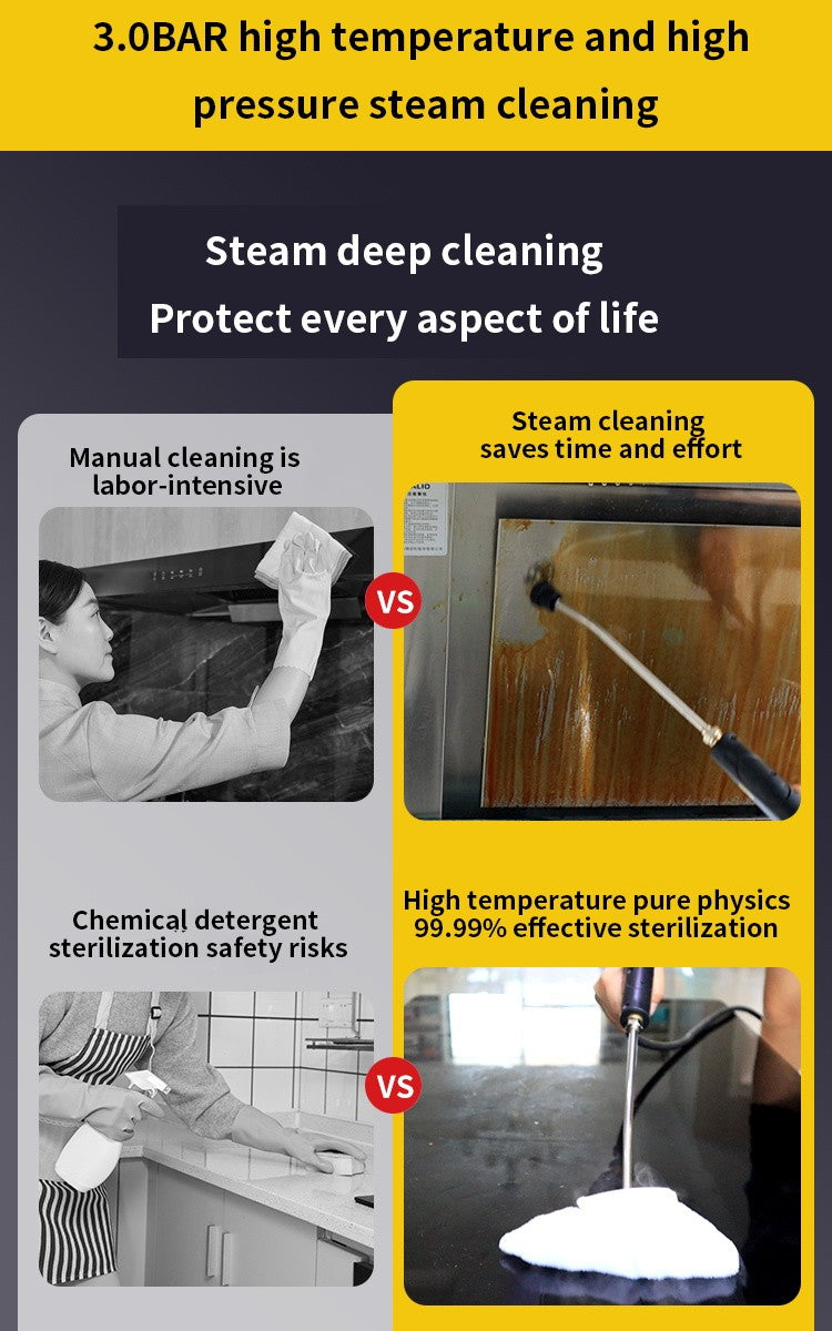Limpador a vapor de alta pressão e temperatura, esfregação a vapor, esteriliz