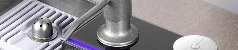 Pias de cozinha inteligentes com slot único para apartamentos, pias multifuncio