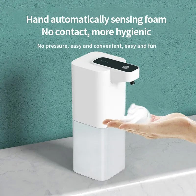 Dispensador de sabão automático recarregável USB, Touchless, portátil, espum