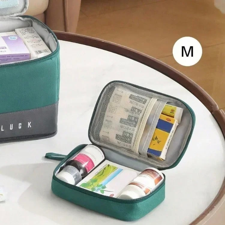 Bolsa médica portátil para viagem, kit de primeiros socorros à prova d'água, grande capacidade, organizador de armazenamento de medicamentos, bolsa de emergência para acampamento