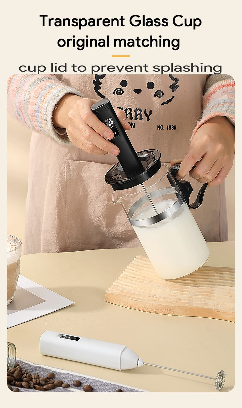 Mini batedor de café recarregável usb, 3 velocidades, máquina de espuma, café, leite, alça elétrica, liquidificador, batedor de ovos, ferramentas de cozinha quentes