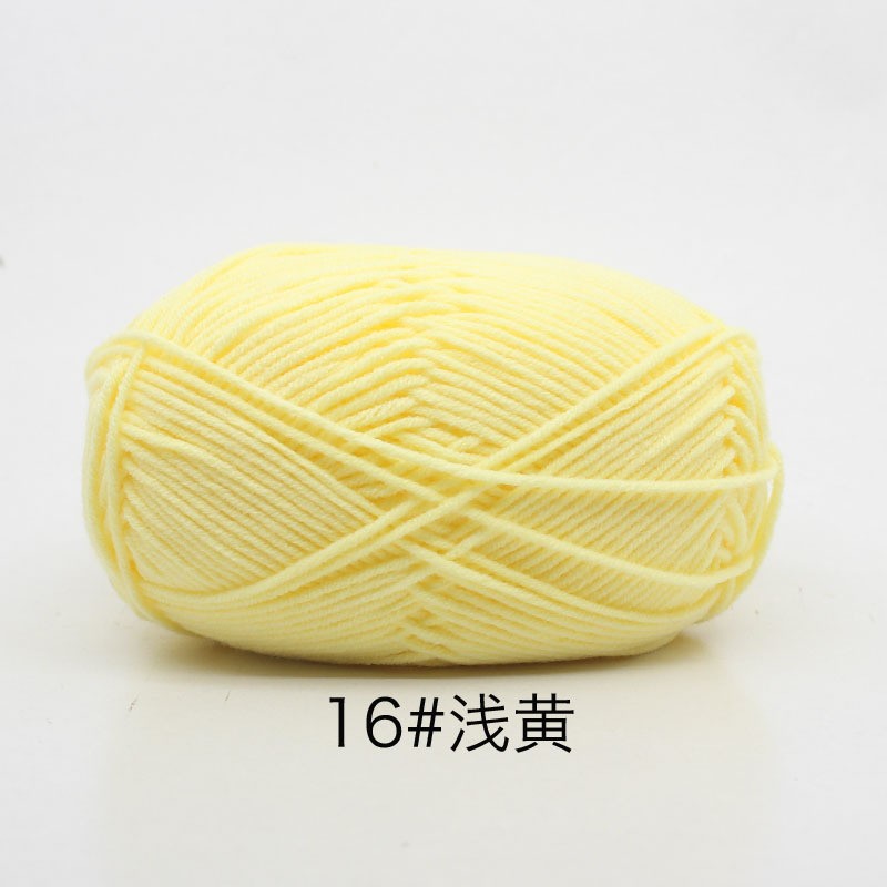 40-50 g/conjunto 4 camadas de algodão de leite (80%) fio de tricô bordado ting