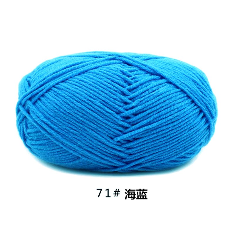 40-50 g/conjunto 4 camadas de algodão de leite (80%) fio de tricô bordado ting