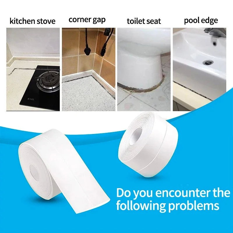 Fita de colocação de pvc, 2,2x3,2m, para banheiro, cozinha, calafetagem, autoa