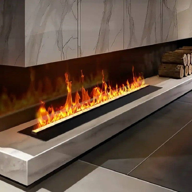 5 anos de garantia Comprimento 3D fogo a vapor lareira elétrica laminada a vapo