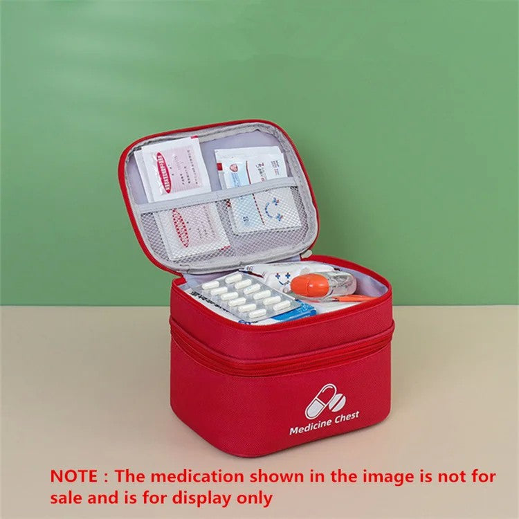 Kit de primeiros socorros para viagem em casa, camada dupla, armazenamento de cl