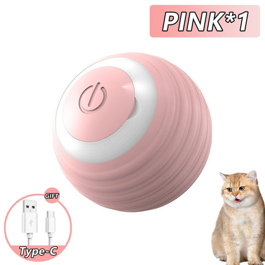 Gato bola interativa inteligente gato brinquedos interior automático rolamento