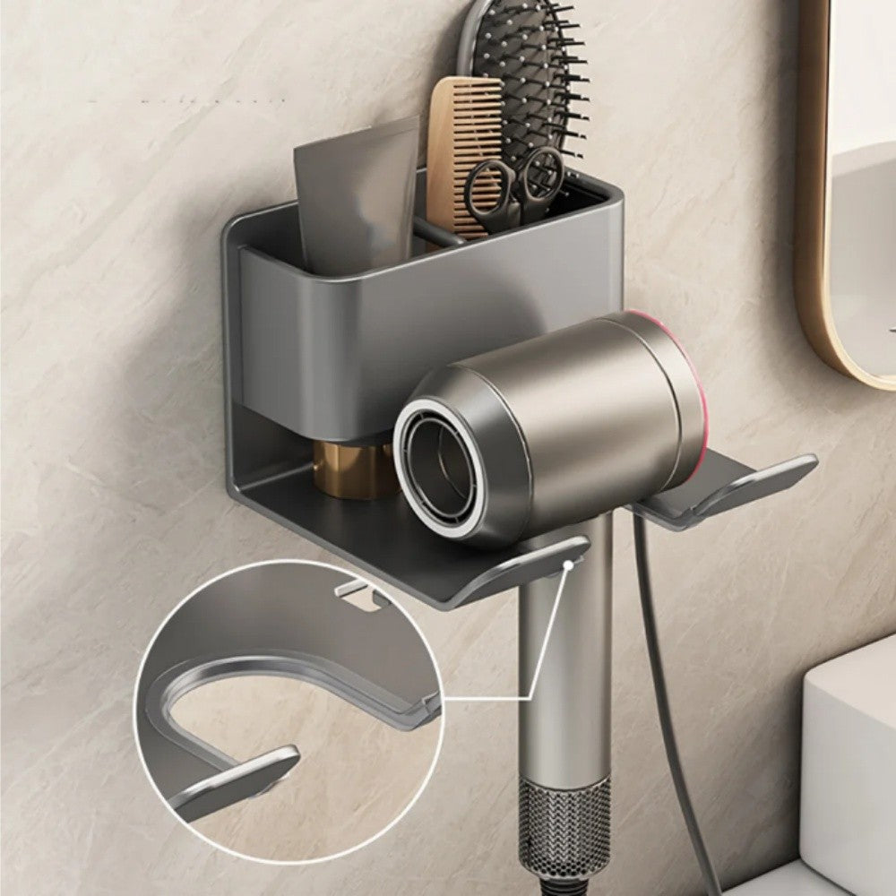 Fixado na parede suporte de secador de cabelo para dyson prateleira do banheiro