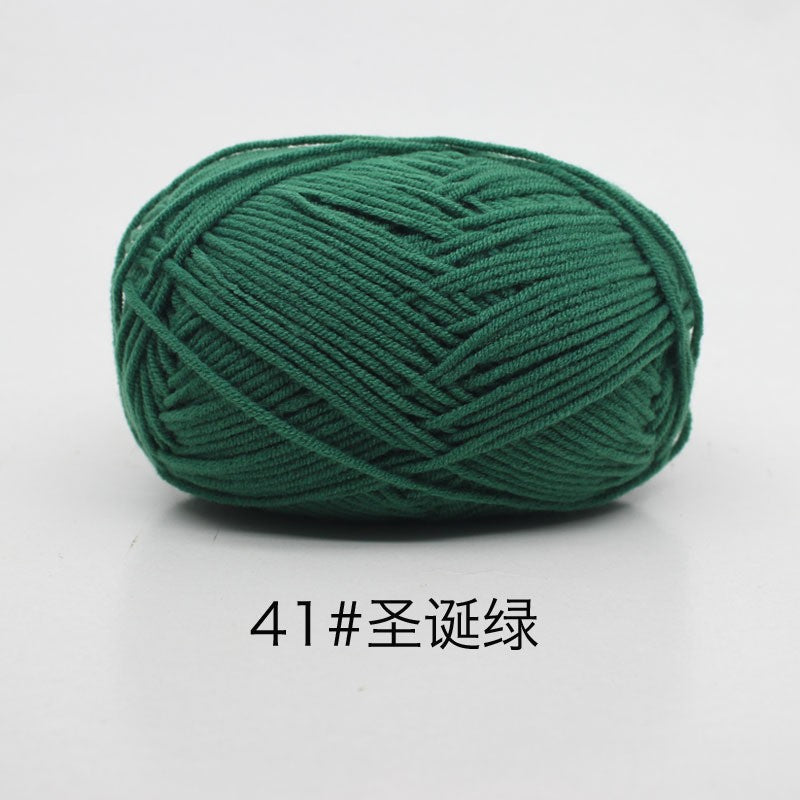 40-50 g/conjunto 4 camadas de algodão de leite (80%) fio de tricô bordado ting