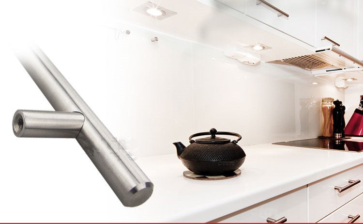 50mm a 500mm de aço inoxidável porta da cozinha armário t barra alça puxador