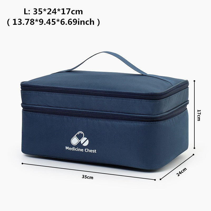 Kit de primeiros socorros para viagem em casa, camada dupla, armazenamento de cl