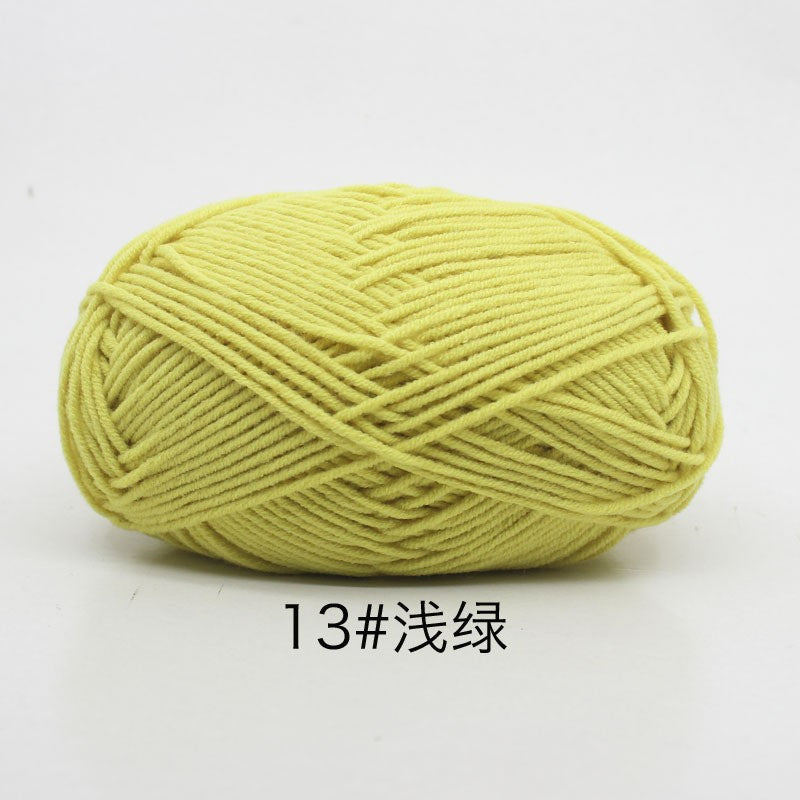 40-50 g/conjunto 4 camadas de algodão de leite (80%) fio de tricô bordado ting