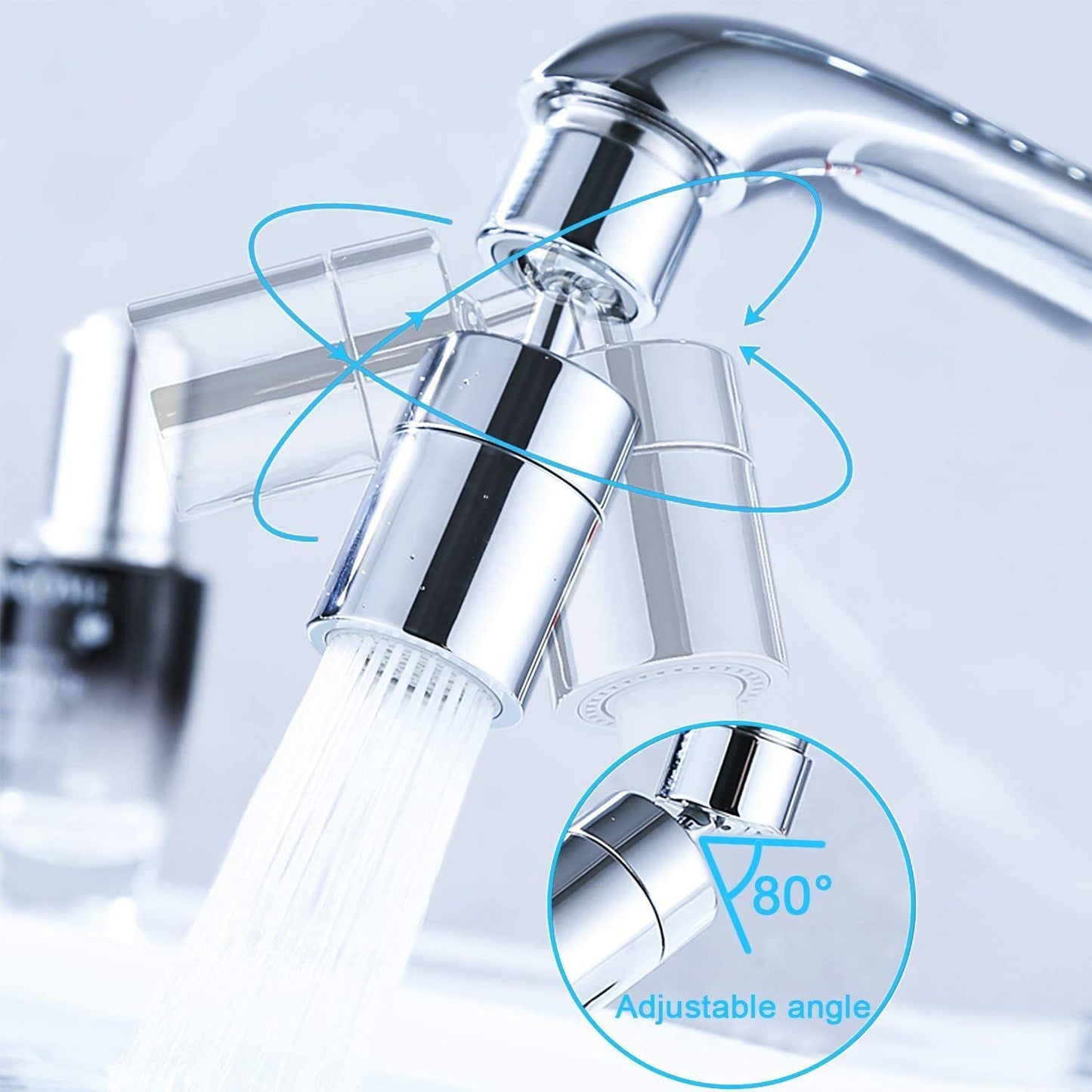 Função dupla anti-respingo bubbler torneira da cozinha aerador 360 graus girat