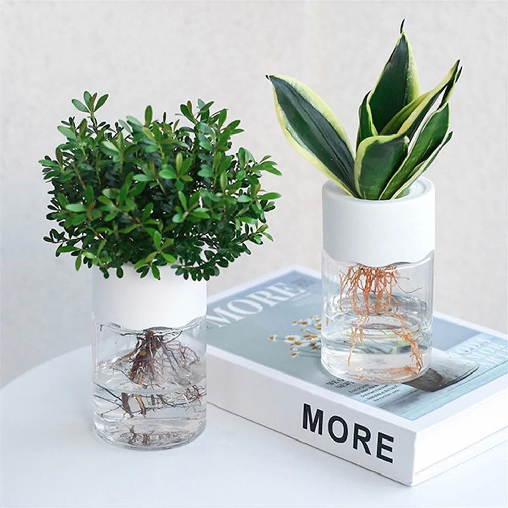 Mini vaso de flores hidropônico, vaso de decoração para casa, imitação de v