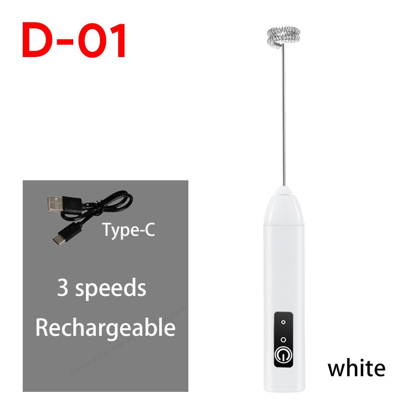 Mini batedor de café recarregável usb, 3 velocidades, máquina de espuma, café, leite, alça elétrica, liquidificador, batedor de ovos, ferramentas de cozinha quentes