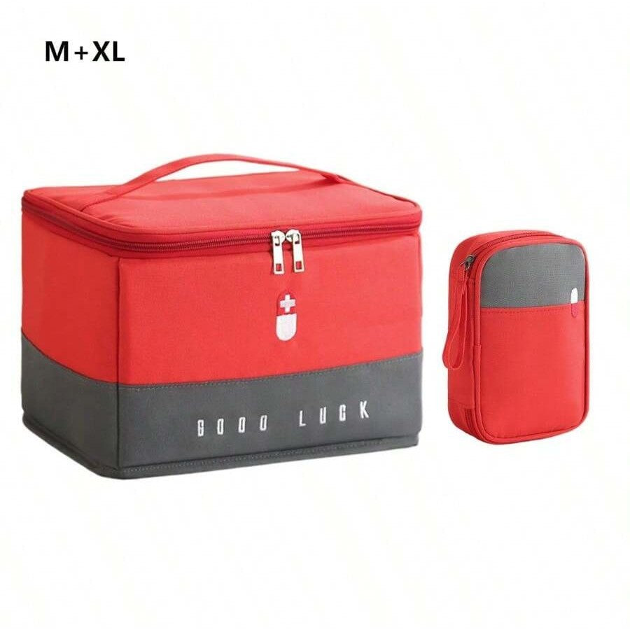 Bolsa médica portátil para viagem, kit de primeiros socorros à prova d'água, grande capacidade, organizador de armazenamento de medicamentos, bolsa de emergência para acampamento