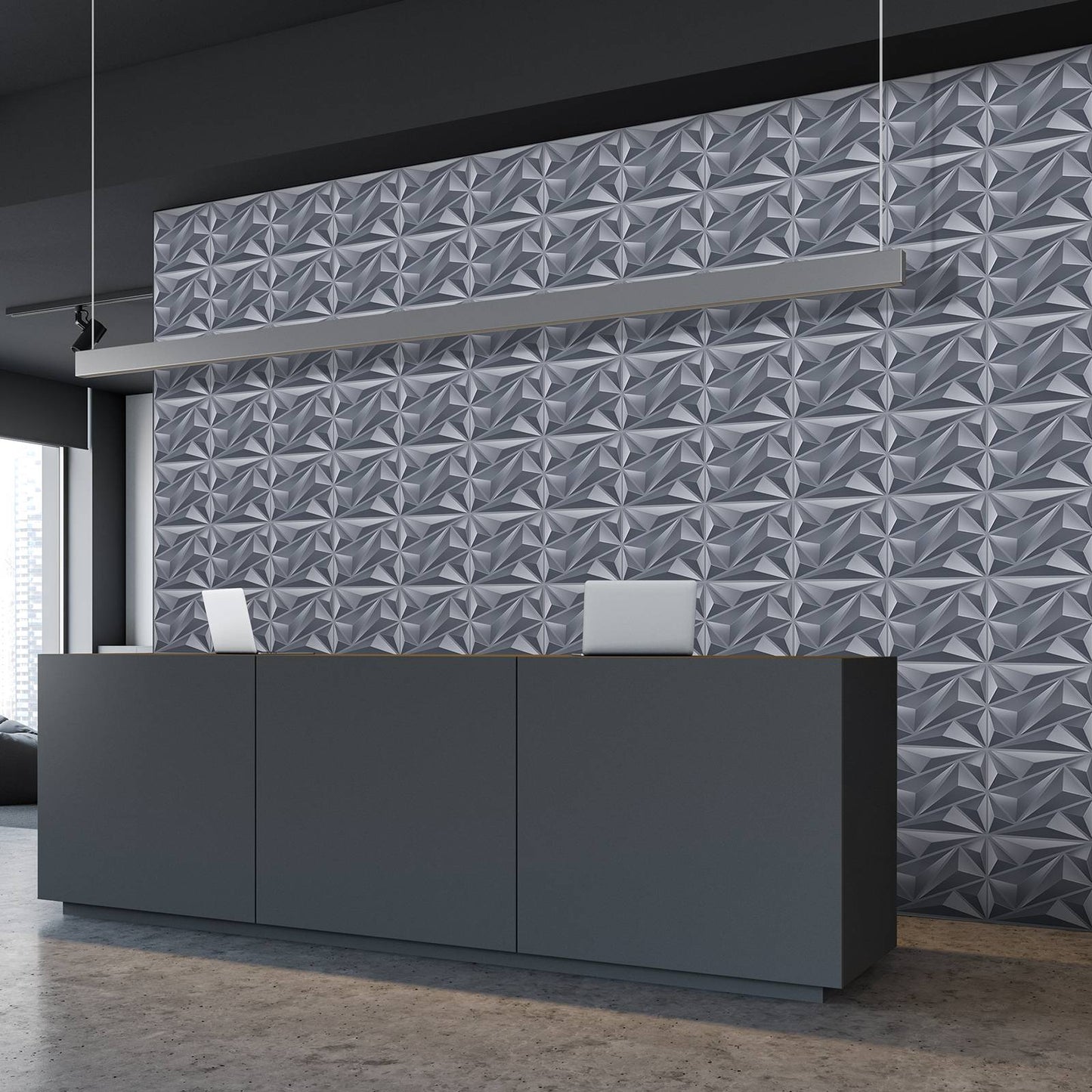 Painel de parede texturizado 3D KUUJOJOJO para decoração de parede interna, ad