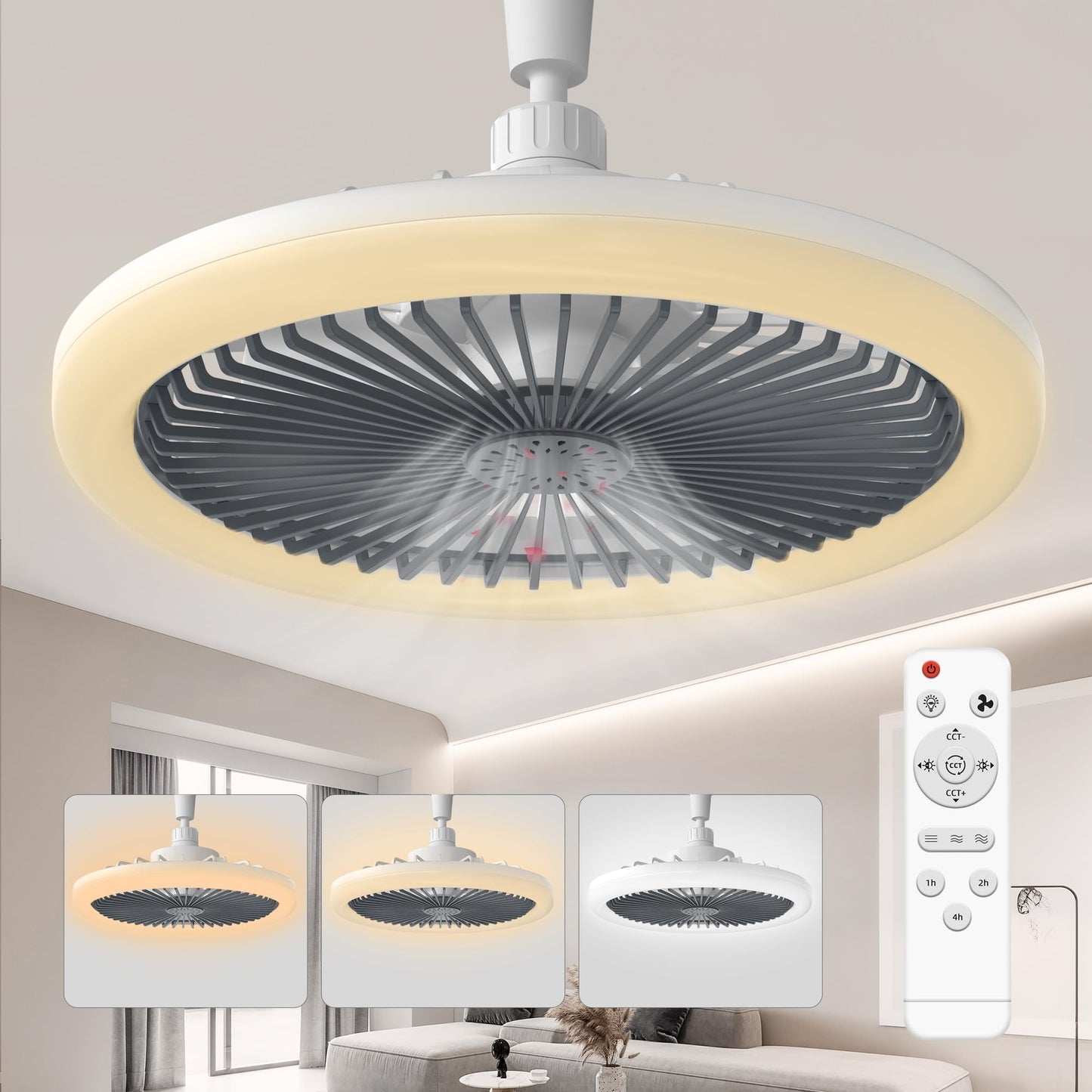 Iralan ventilador de teto moderno com luz led ventilador luz e27 parafuso ventil