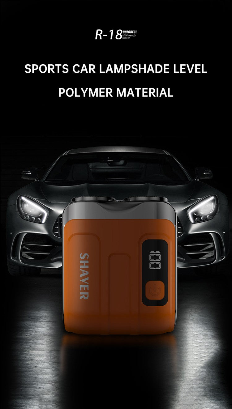 Mini barbeador elétrico inteligente, barbeador doméstico para carro, display d
