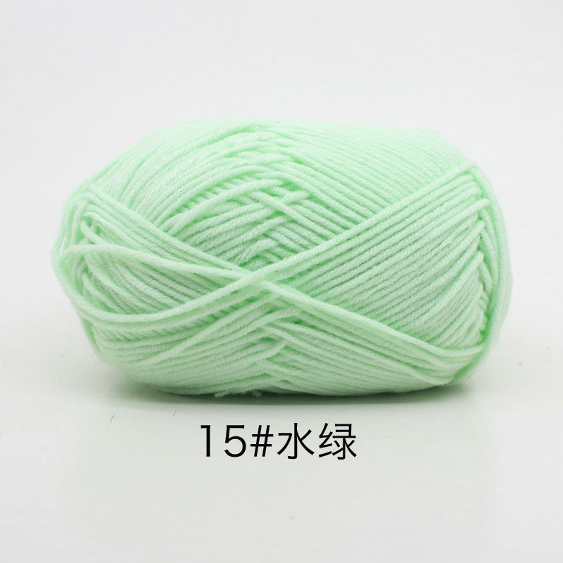40-50 g/conjunto 4 camadas de algodão de leite (80%) fio de tricô bordado ting