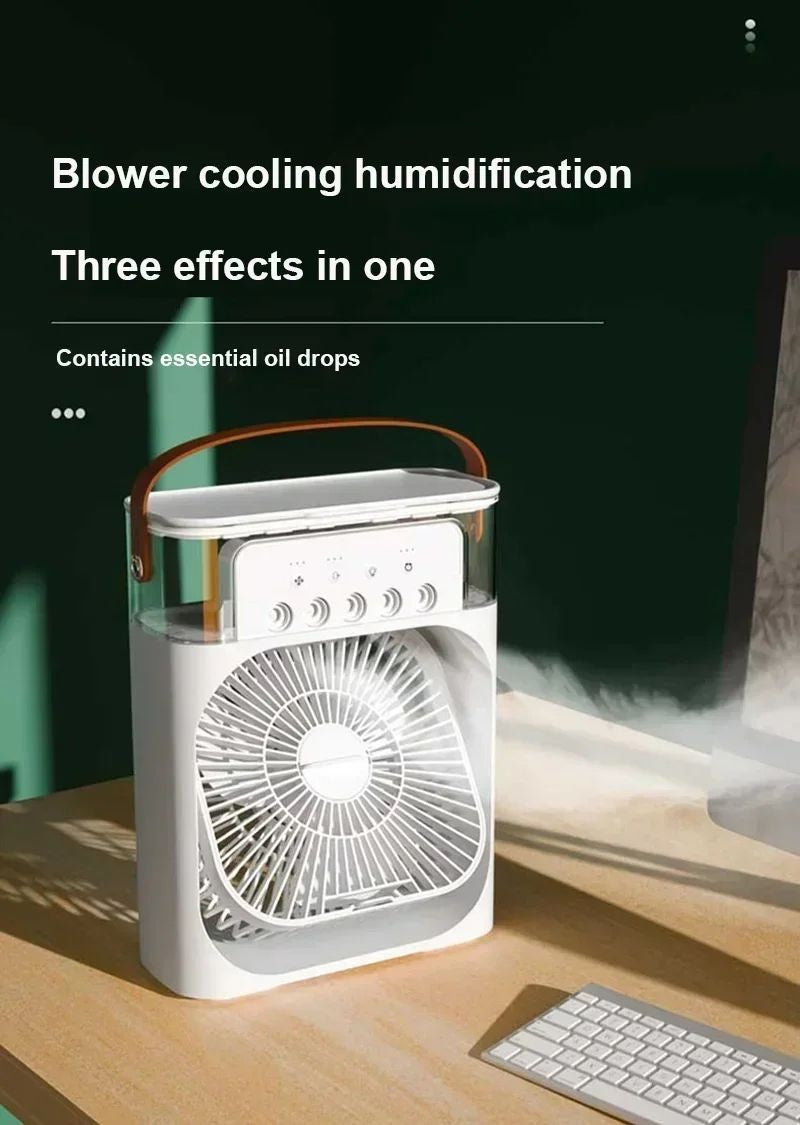 Novo ventilador de ar condicionado 3 em 1 mini refrigerador de ar led night ligh