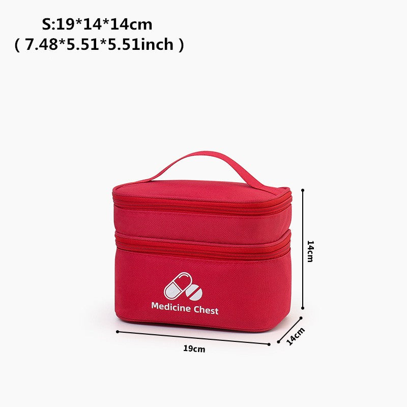 Kit de primeiros socorros para viagem em casa, camada dupla, armazenamento de cl
