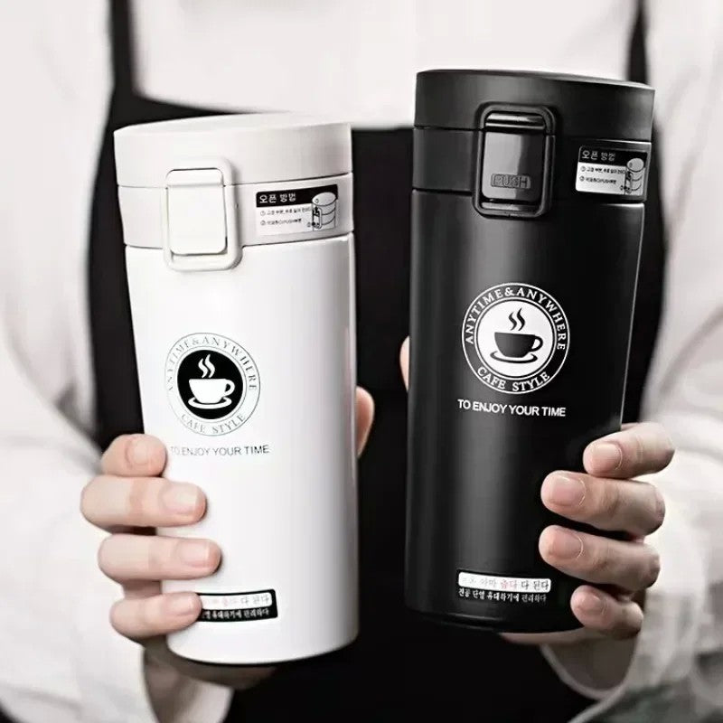 Garrafa térmica à prova de vazamento, caneca térmica de 380/510ml, parede dup