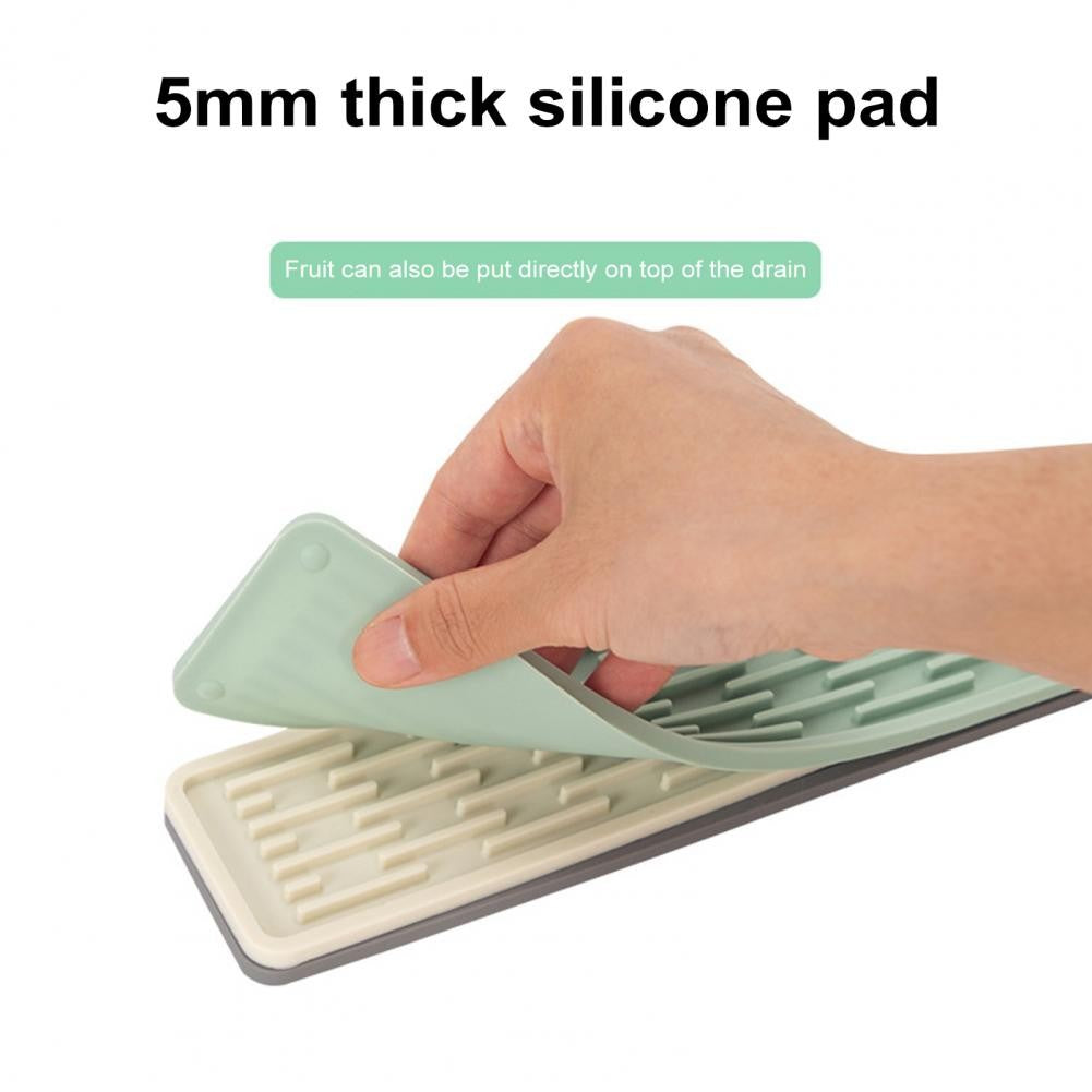 Almofada de drenagem retangular de silicone, tapete de superfície superior para