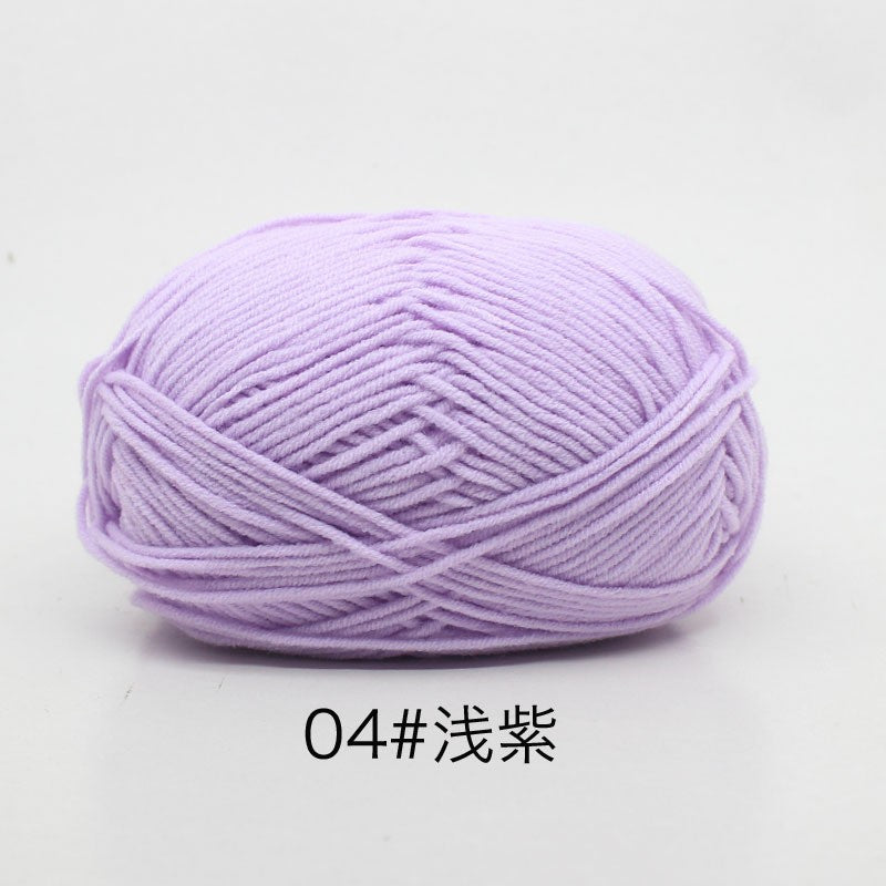 40-50 g/conjunto 4 camadas de algodão de leite (80%) fio de tricô bordado ting