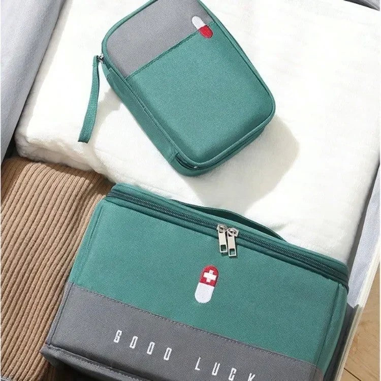 Bolsa médica portátil para viagem, kit de primeiros socorros à prova d'água, grande capacidade, organizador de armazenamento de medicamentos, bolsa de emergência para acampamento