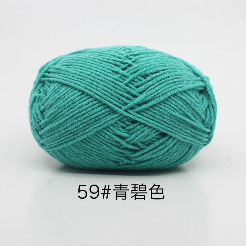 40-50 g/conjunto 4 camadas de algodão de leite (80%) fio de tricô bordado ting