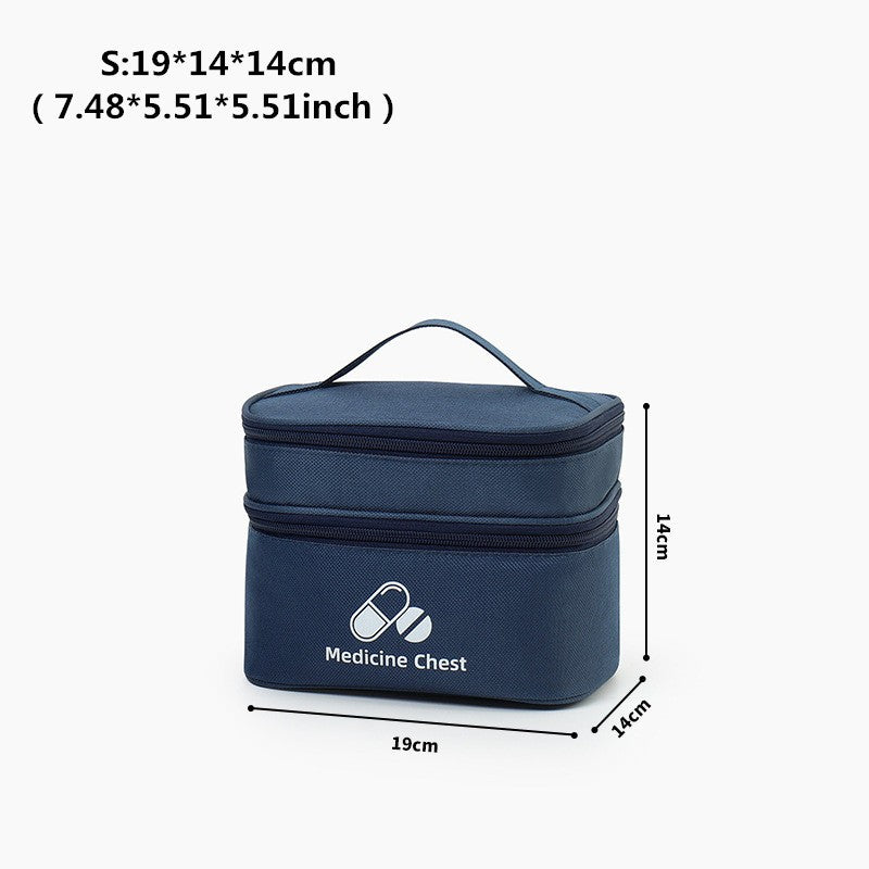 Kit de primeiros socorros para viagem em casa, camada dupla, armazenamento de cl