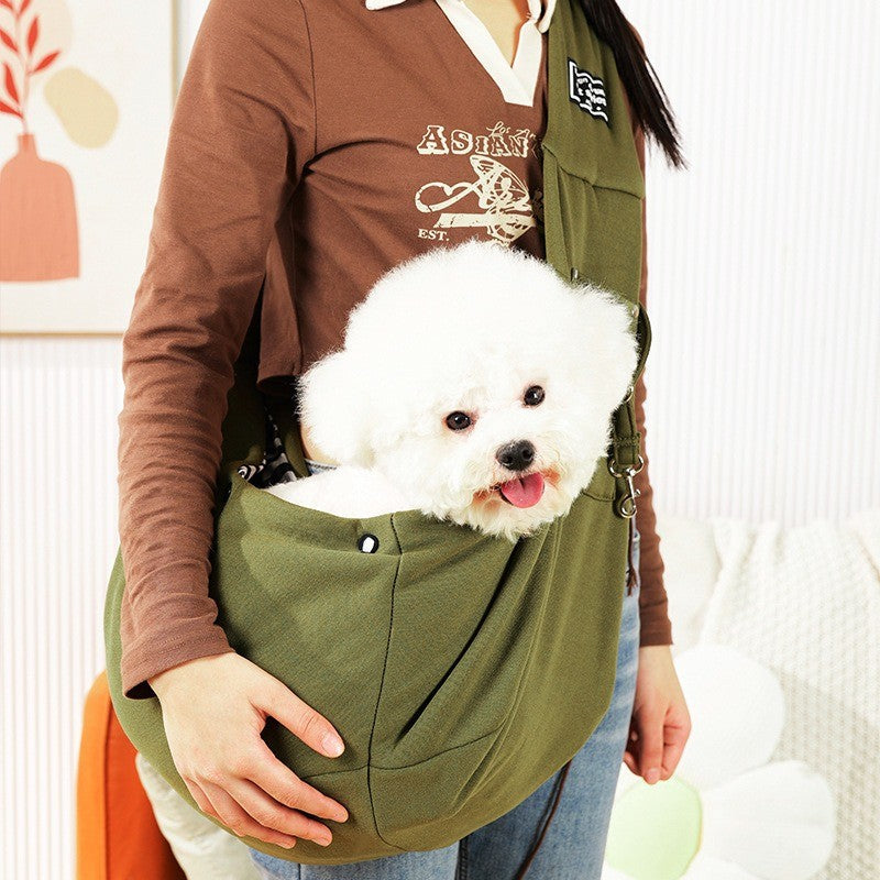 Bolsa confortável para cães, bolsa de ombro crossbody para animais de estimaç