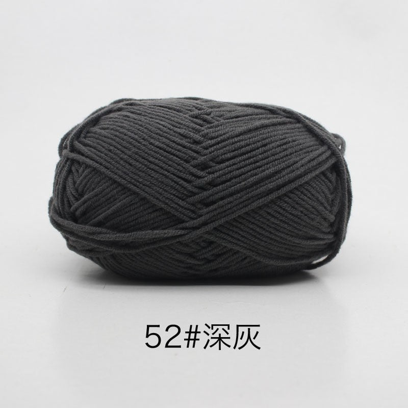 40-50 g/conjunto 4 camadas de algodão de leite (80%) fio de tricô bordado ting