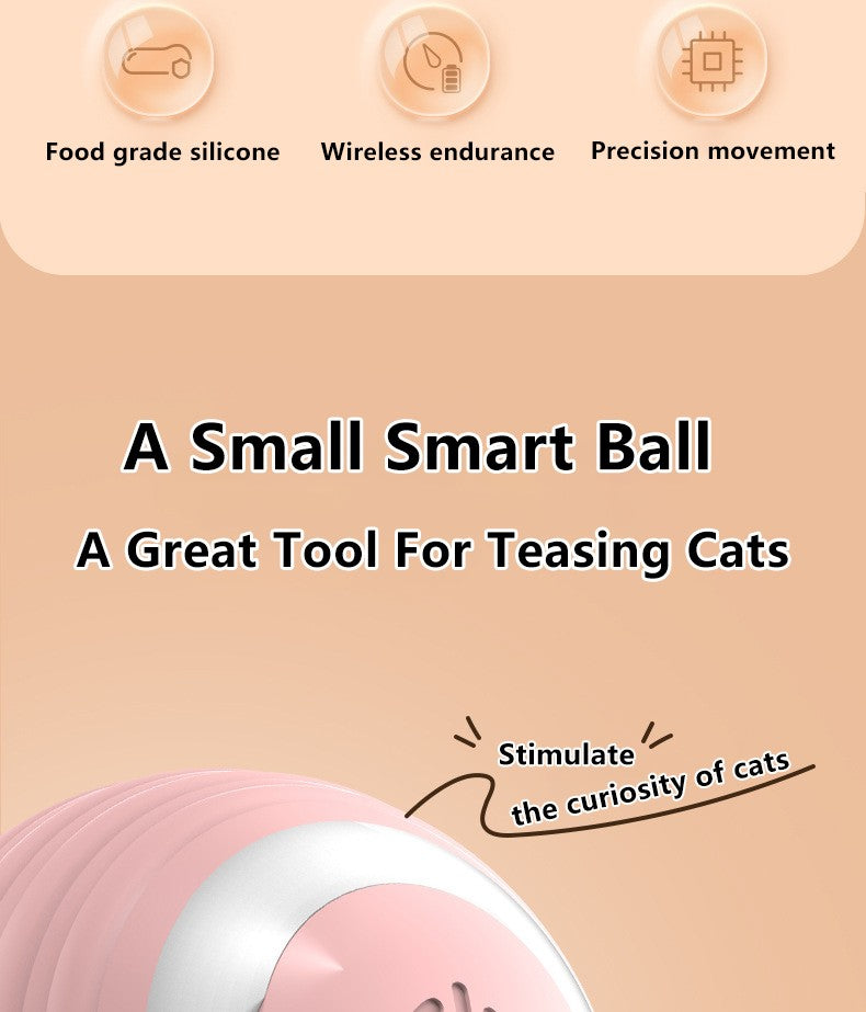 Gato bola interativa inteligente gato brinquedos interior automático rolamento