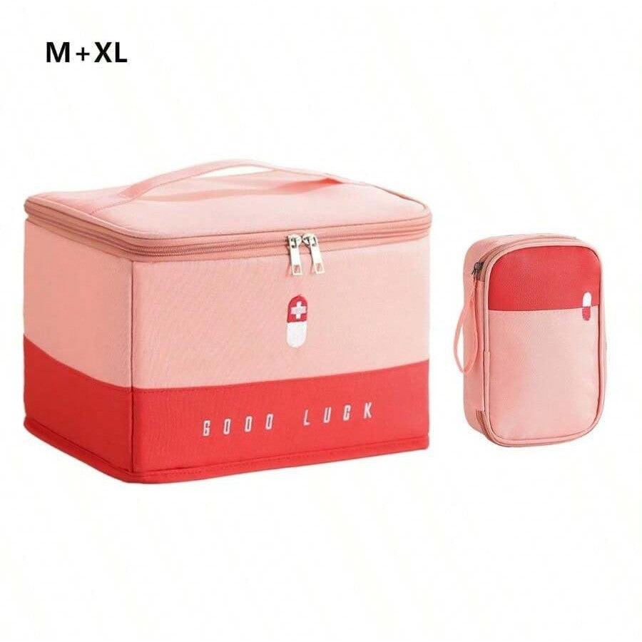 Bolsa médica portátil para viagem, kit de primeiros socorros à prova d'água, grande capacidade, organizador de armazenamento de medicamentos, bolsa de emergência para acampamento