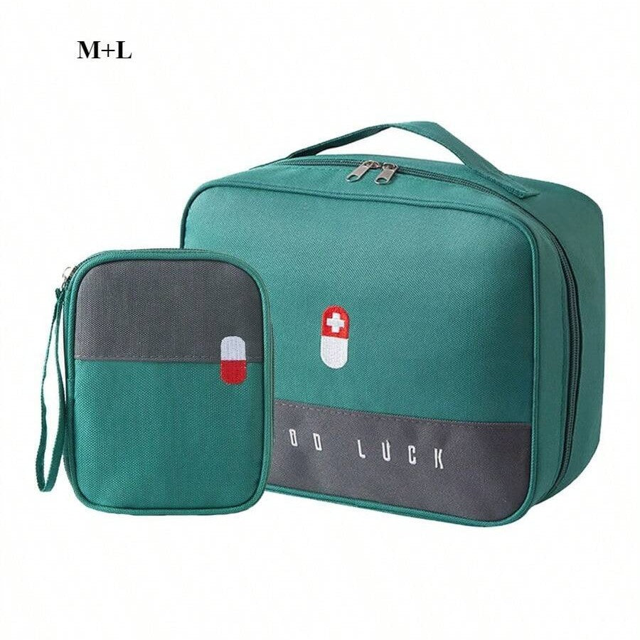 Bolsa médica portátil para viagem, kit de primeiros socorros à prova d'água, grande capacidade, organizador de armazenamento de medicamentos, bolsa de emergência para acampamento