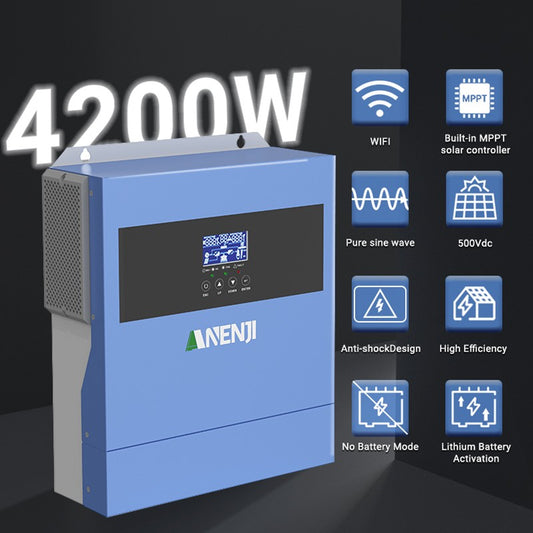 ANENJI 4KW 6.2KW 11KW Inversor Solar Híbrido 24V 48V 230VAC Max PV 500V 100A 12