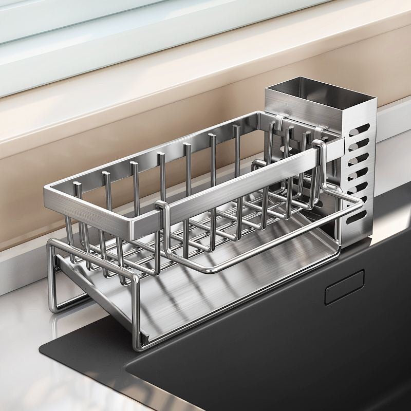 Rack de armazenamento multifuncional para bancada de pia de cozinha
