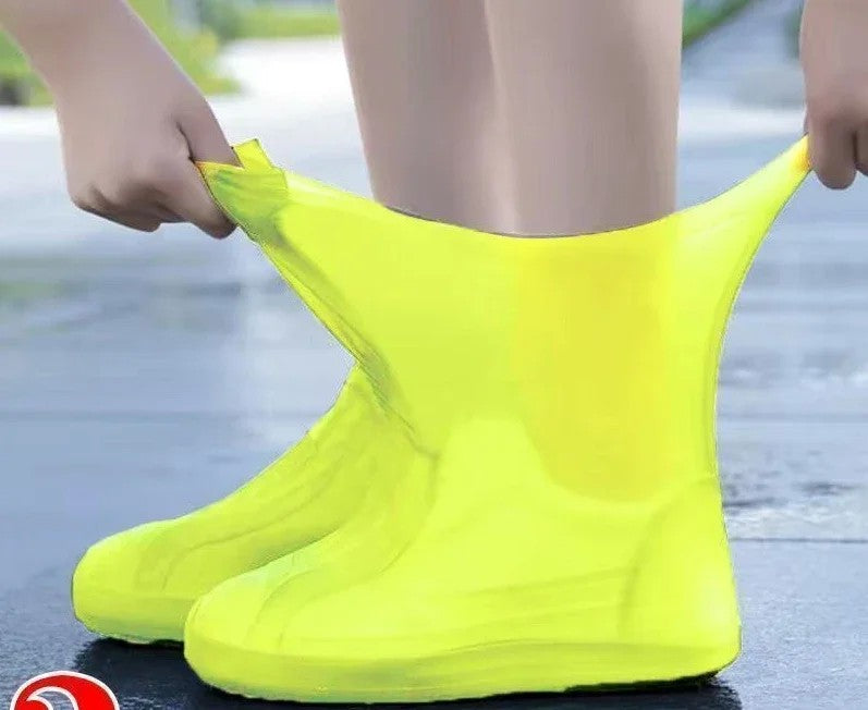 1 par de capas de sapato de silicone à prova d&#39;água, borracha resistente a