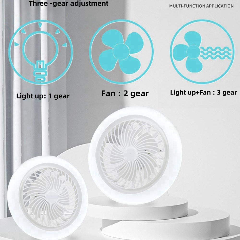 Ventilador de teto inteligente 3 em 1 com lâmpada de iluminação com controle