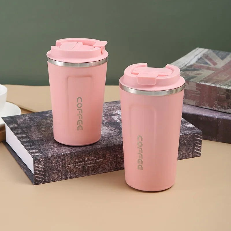 Caneca térmica de aço inoxidável 380/510ml, garrafa térmica para café, águ